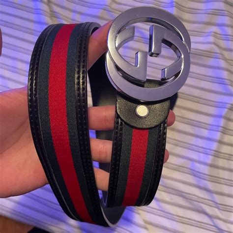 gucci belt green and red men